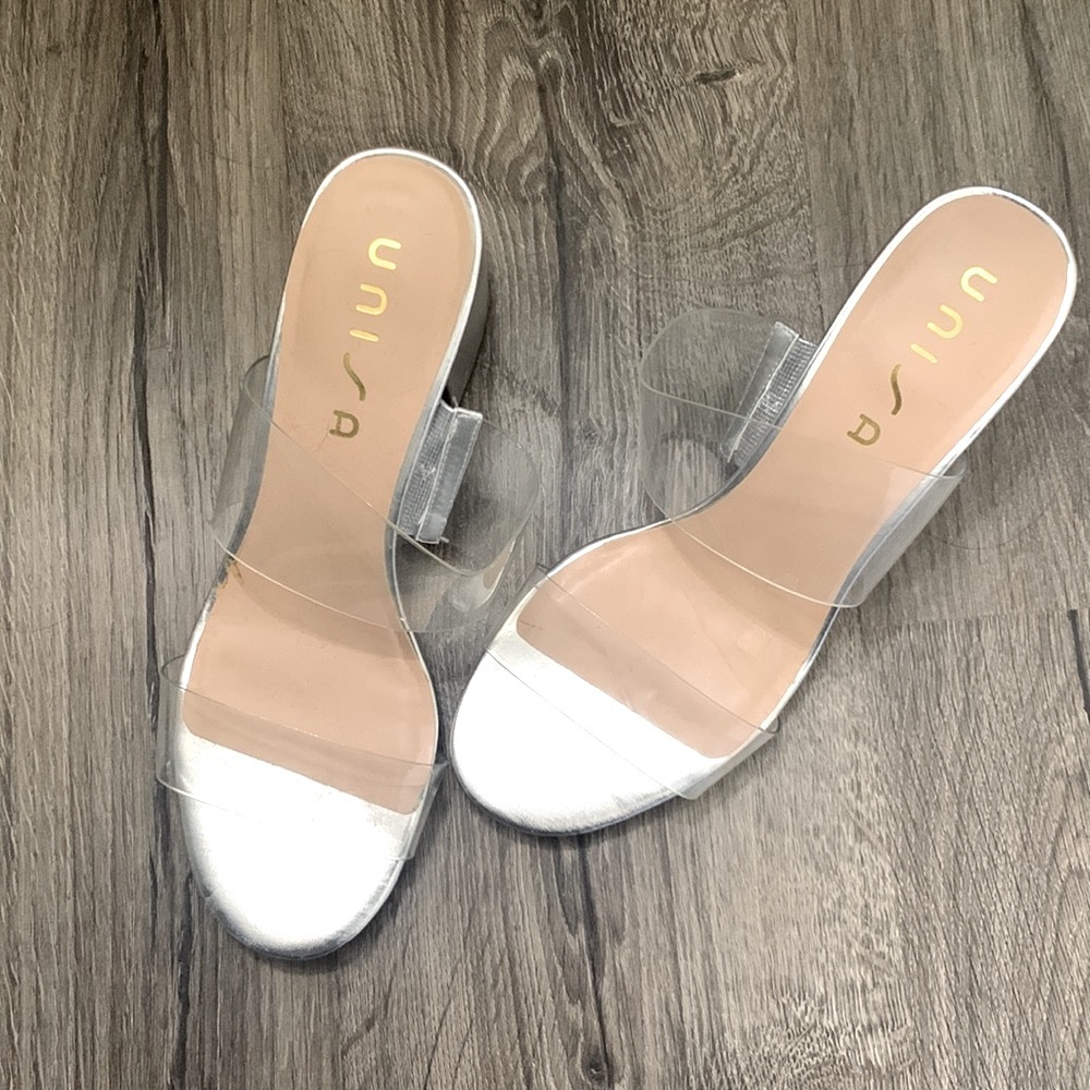 Clear heels